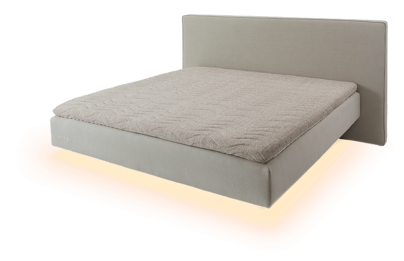 lebdeča postelja z led osvetlitvijo boxspring fly